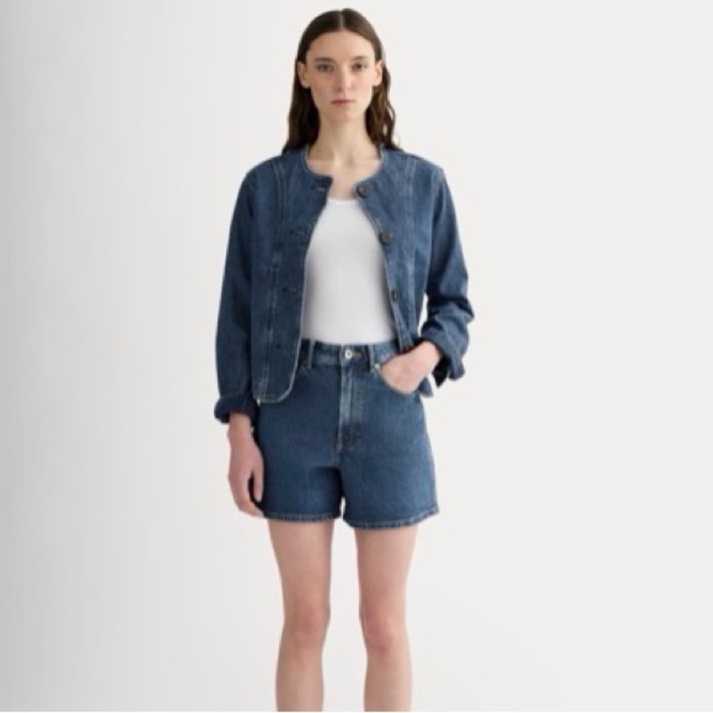 Everlane A Line Denim shorts, Ocean